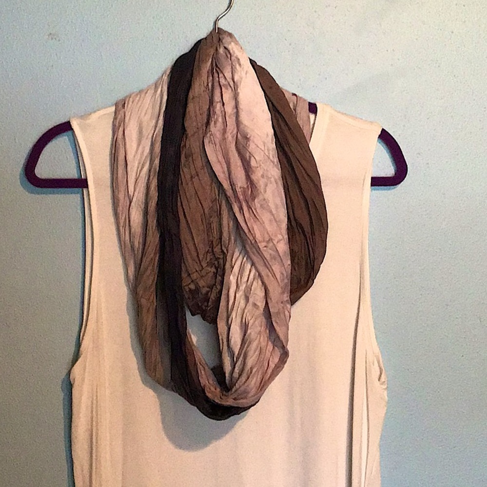 Purple and blue infinity scarf